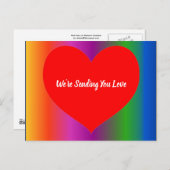 Big Red Heart Briefkaart (Voorkant / Achterkant)