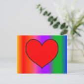 Big Red Heart Briefkaart (Staand voorkant)