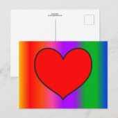 Big Red Heart Briefkaart (Voorkant / Achterkant)