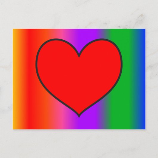 Big Red Heart Briefkaart (Voorkant)