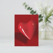 Big Red Heart Briefkaart (Staand voorkant)