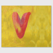 Big Red Heart Cadeaupapier (Vlak)