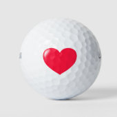 Big Red Heart Golfballen (Voorkant)