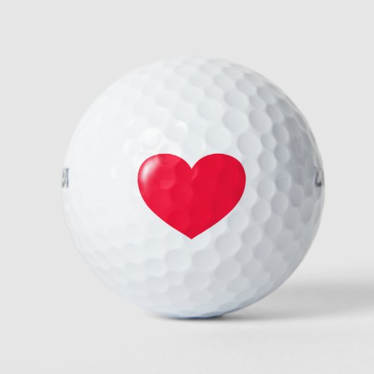 Big Red Heart Golfballen (Voorkant)