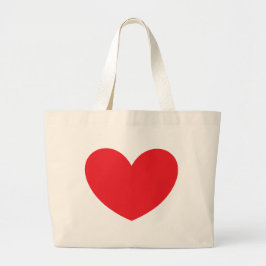 Big Red Heart Grote Tote Bag