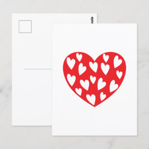 Big Red Heart-kaart Briefkaart