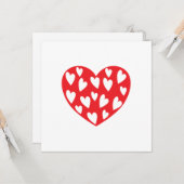 Big Red Heart-kaart Kaart (Voorkant / Achterkant in situ)
