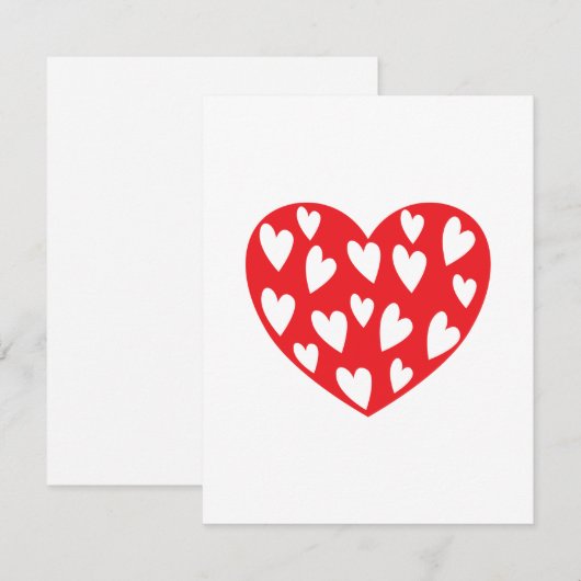 Big Red Heart-kaart Kaart (Voorkant / Achterkant)