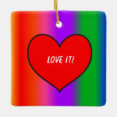 Big Red Heart Keramisch Ornament (Voorkant)
