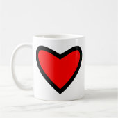 Big Red Heart Koffiemok (Links)