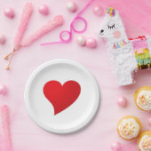 Big Red Heart, Love, white party Papieren Bordje (Feest)