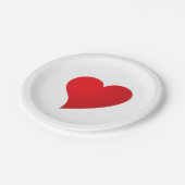 Big Red Heart, Love, white party Papieren Bordje (Gekanteld)
