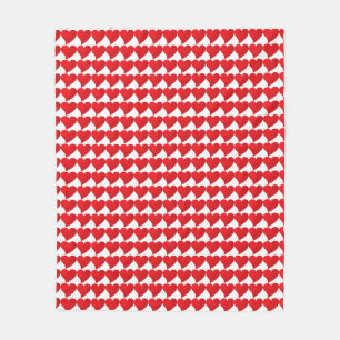 Big Red Heart, Love, white Valentijnsdag Fleece Deken