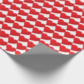 Big Red Heart, Love, white Valentijnsdag gift Cadeaupapier (Hoek)