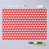 Big Red Heart, Love, white Valentijnsdag gift Tissuepapier (Craft)