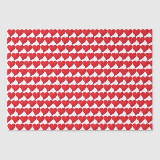 Big Red Heart, Love, white Valentijnsdag gift Tissuepapier (Voorkant)