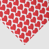 Big Red Heart, Love, white Valentijnsdag gift Tissuepapier (Detail)