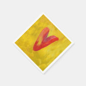 Big Red Heart Servet (Hoek)