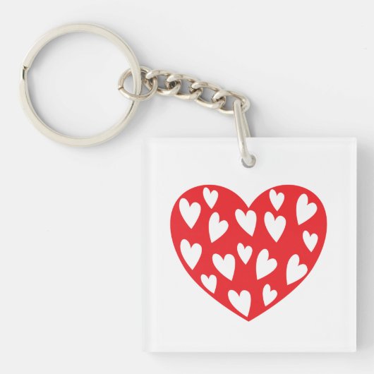 Big Red Heart Sleutelhanger (voorkant)