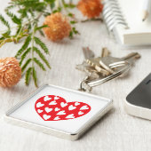 Big Red Heart Sleutelhanger (Zijkant)