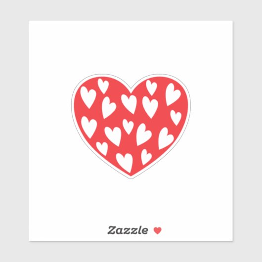 Big Red Heart Sticker (Vel)