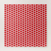 Big Red Hearts patroon witte Valentijnsdag Legpuzzel (Verticaal)