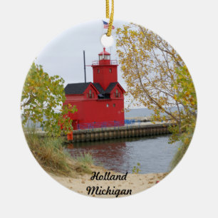 Big Red, Holland Michigan Keramisch Ornament