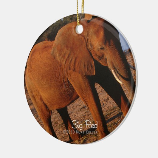 Big Red Keramisch Ornament (Links)