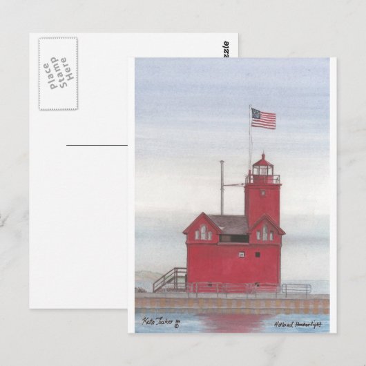 Big Red Lighthouse, Holland, Michigan Briefkaart (Voorkant / Achterkant)