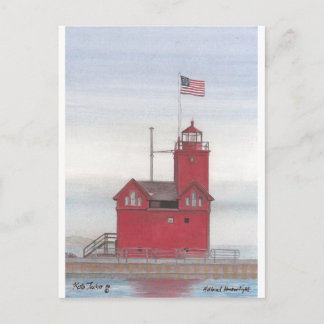 Big Red Lighthouse, Holland, Michigan Briefkaart