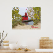 Big Red Lighthouse Poster (Keuken)