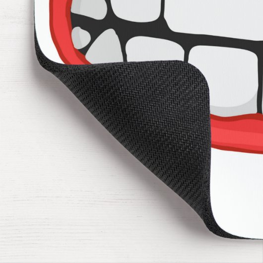 Big Red Lips met Teeth Muismat (Hoek)