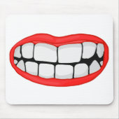 Big Red Lips met Teeth Muismat (Voorkant)