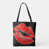 Big Red Lips Tote Bag (Achterkant)