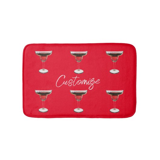 Big Red Margarita Cocktail Drink Thunder_Cove Badmat (Voorkant)