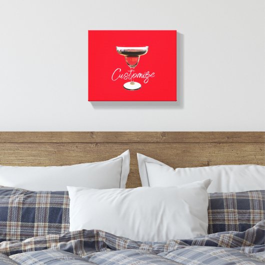 Big Red Margarita Cocktail Drink Thunder_Cove Canvas Afdruk (Insitu (Slaapkamer))