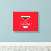 Big Red Margarita Cocktail Drink Thunder_Cove Canvas Afdruk (Insitu (Houten vloer))