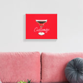 Big Red Margarita Cocktail Drink Thunder_Cove Canvas Afdruk (Insitu (Woonkamer))