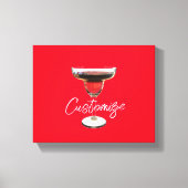 Big Red Margarita Cocktail Drink Thunder_Cove Canvas Afdruk (Voorkant)
