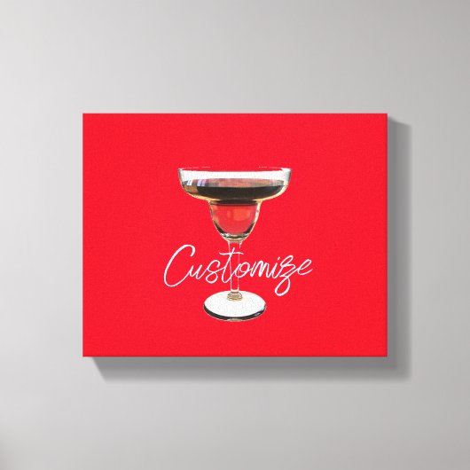 Big Red Margarita Cocktail Drink Thunder_Cove Canvas Afdruk (Voorkant)
