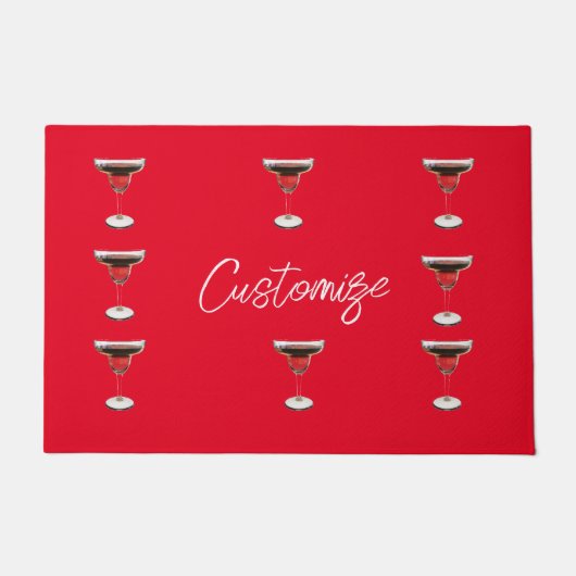 Big Red Margarita Cocktail Drink Thunder_Cove Deurmat (Voorkant)