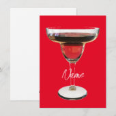 Big Red Margarita Cocktail Drink Thunder_Cove Feestdagenkaart (Voorkant / Achterkant)