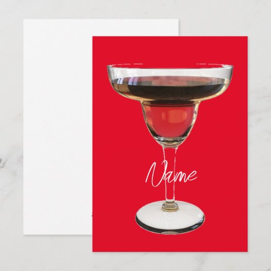 Big Red Margarita Cocktail Drink Thunder_Cove Feestdagenkaart (Voorkant / Achterkant)