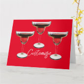 Big Red Margarita Cocktail Drink Thunder_Cove Kaart (Gele Bloem)