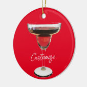 Big Red Margarita Cocktail Drink Thunder_Cove Keramisch Ornament (Links)