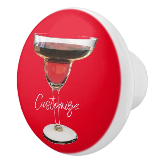 Big Red Margarita Cocktail Drink Thunder_Cove Keramische Knop (Rechts)
