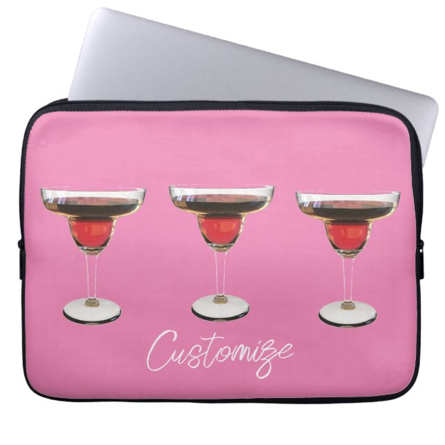 Big Red Margarita Cocktail Drink Thunder_Cove Laptop Sleeve (Voorkant)
