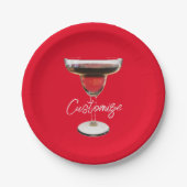 Big Red Margarita Cocktail Drink Thunder_Cove Papieren Bordje (Voorkant)