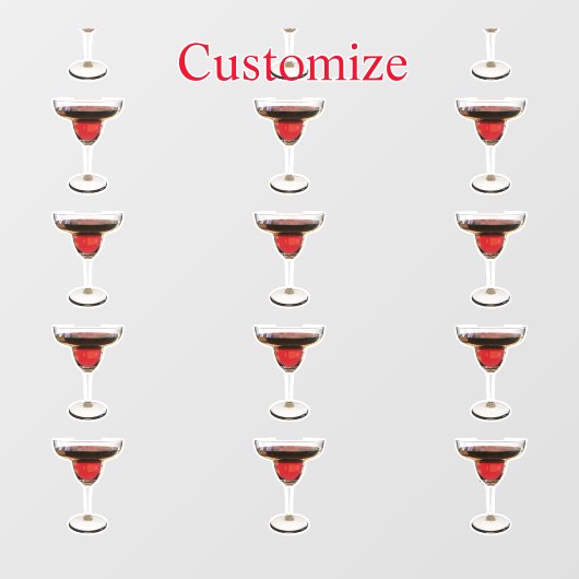 Big Red Margarita Cocktail Drink Thunder_Cove Raamsticker (Vel)