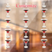 Big Red Margarita Cocktail Drink Thunder_Cove Raamsticker (Vel 2)